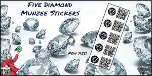 Diamond Munzee Stickers - 5 Pack