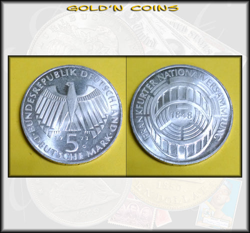 1973-G Germany Silver 5 Mark Commemorative