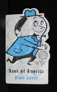 VINTAGE BANK OF AMERICA "DIME SAVER" BOOKLET WITH THIRTY 90% SILVER DIMES