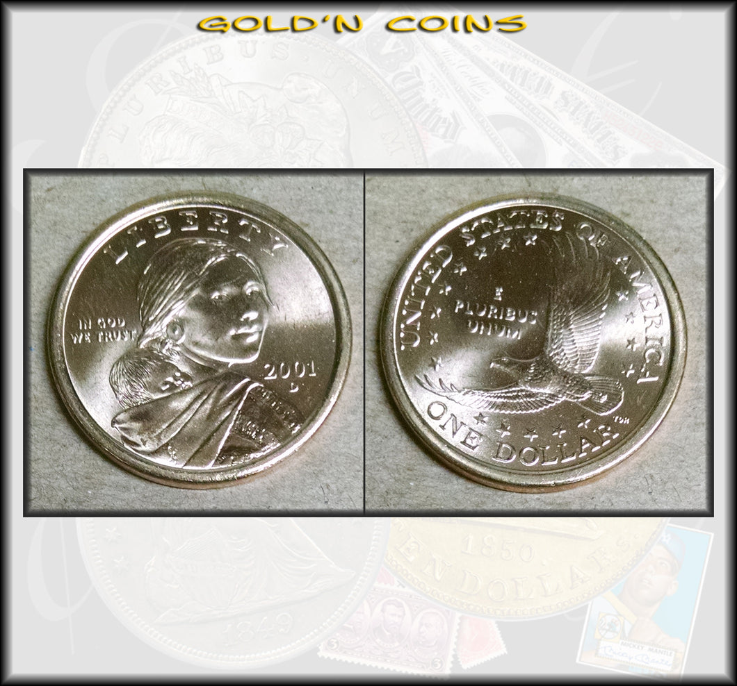 2001-D Sacagawea Native American Golden Dollar - UNC