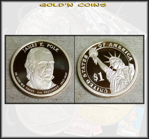 2009-S James Polk Presidential Gold Dollar Choice PROOF